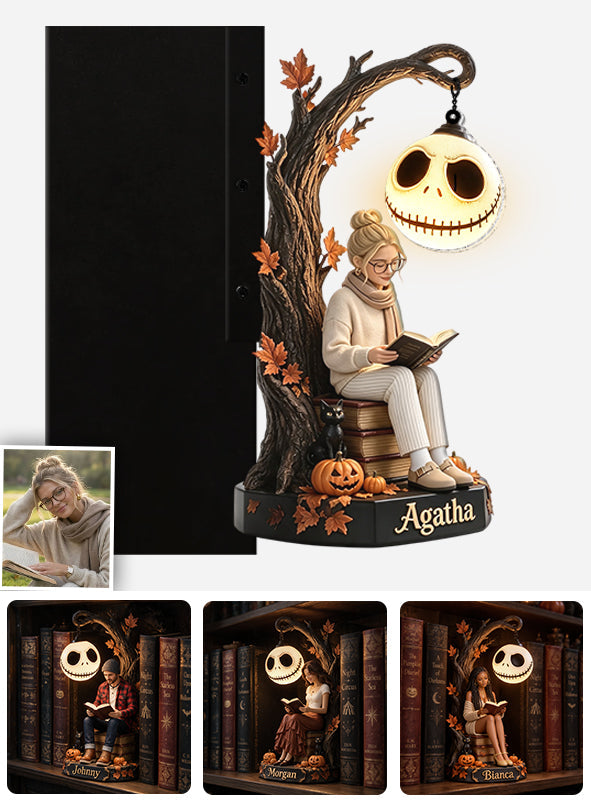 The Nightmare Reader - Personalized Nightmare Bookshelf Lamp