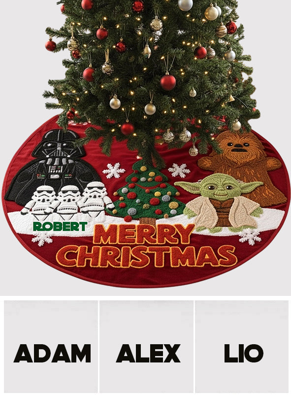 Merry Christmas - Personalized The Force Tree Skirt