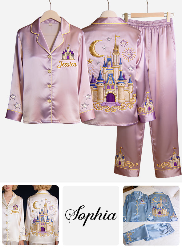 Believe In Magic - Personalized Dream Trip Button Down Pajamas