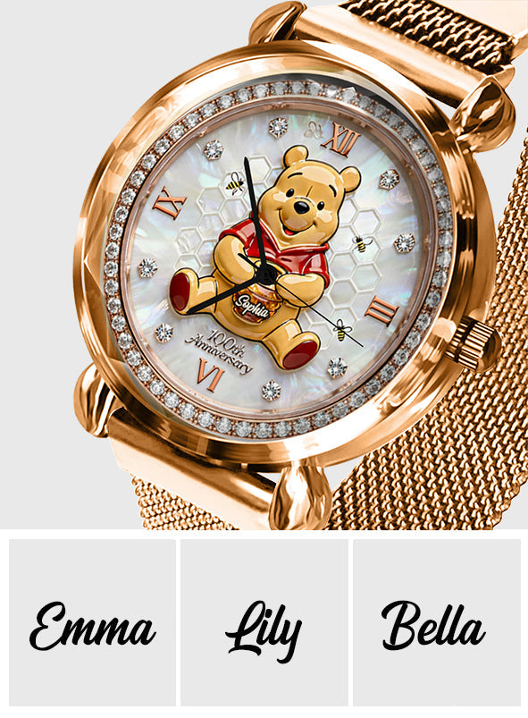 Honey Bear 100th Anniversary - Personalized Yellow Bear Women Hand Watch