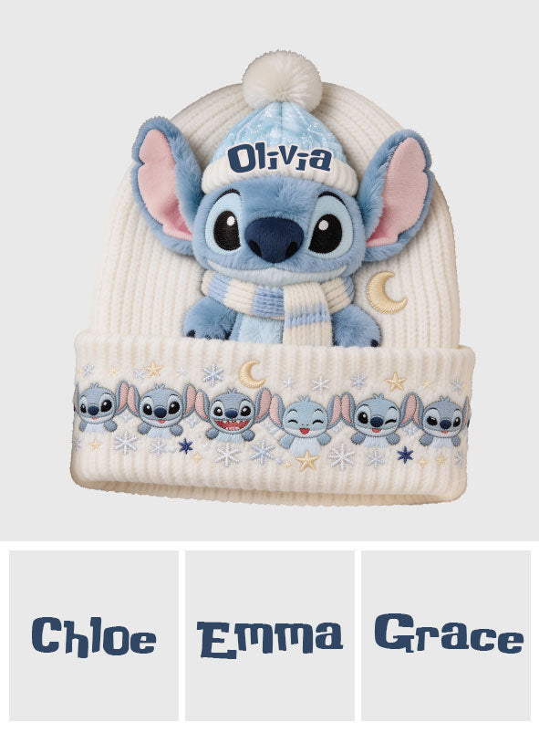 Blue Ohana - Personalized Ohana Beanie Hat With Patches