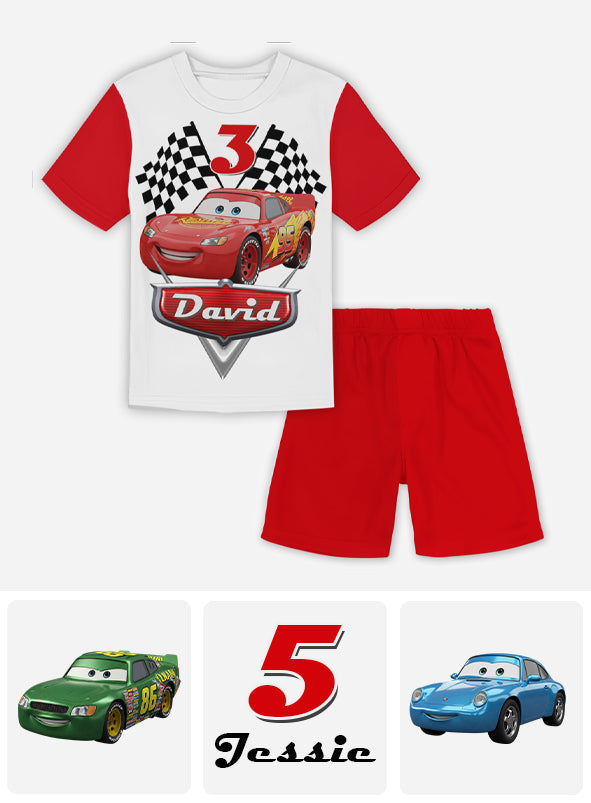 Racing Car - Personalized Cars Kid T-shirt & Shorts