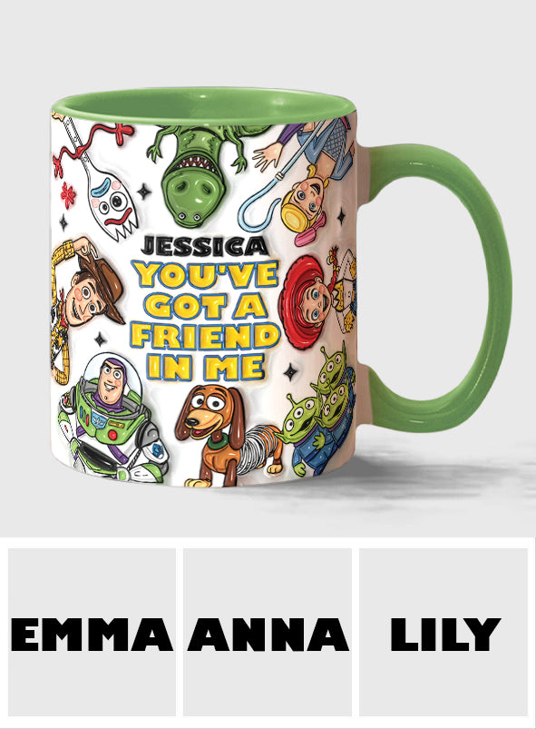 You've Got A Friend In Me - Personalized Toy Story Accent Mug & Coaster