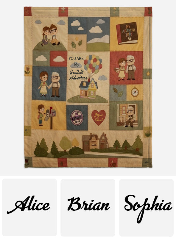 You Are My Greatest Adventure - Personalized Couple Blanket