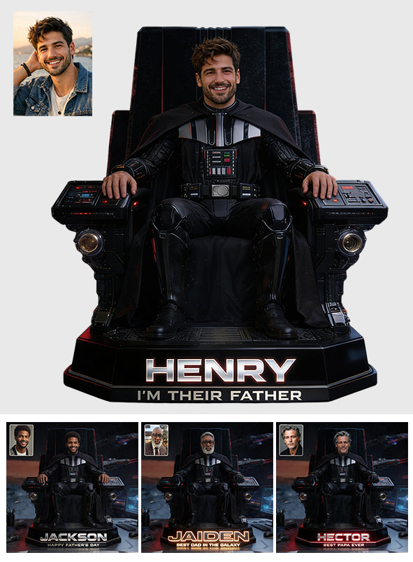 Custom Any Photo Best Dad/Grandpa In The Galaxy - Personalized The Force Custom Shaped Acrylic Plaque