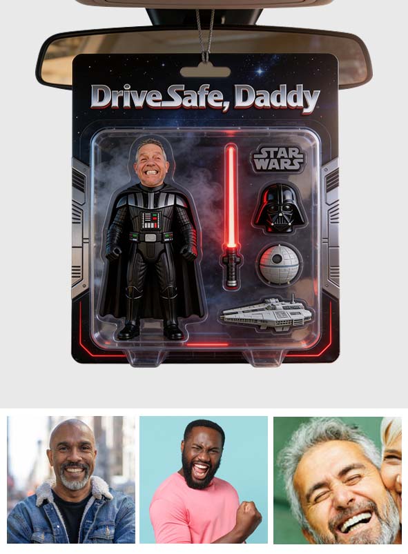 Gift for Dad, Best Dad In The Galaxy, Drive Safe Dad - Personalized The Force Car Ornament