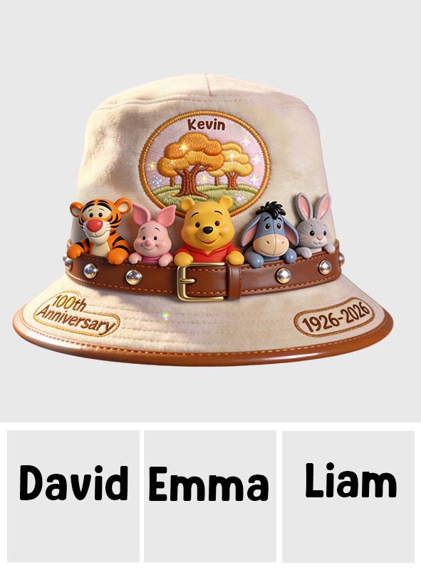100th Anniversary Of Friendship - Personalized Yellow Bear Bucket Hat