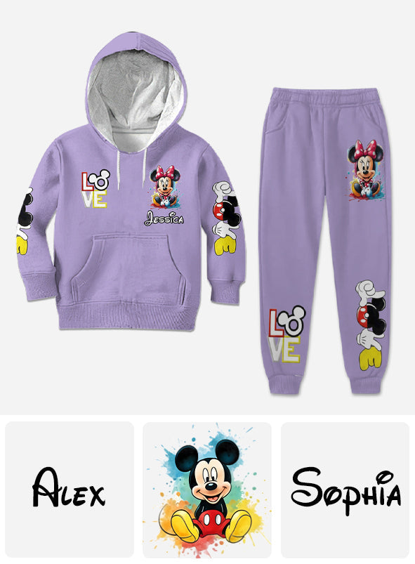 Big Ears Friend - Personalized Mouse Kid Hoodie & Kid Jogger Sweatpants