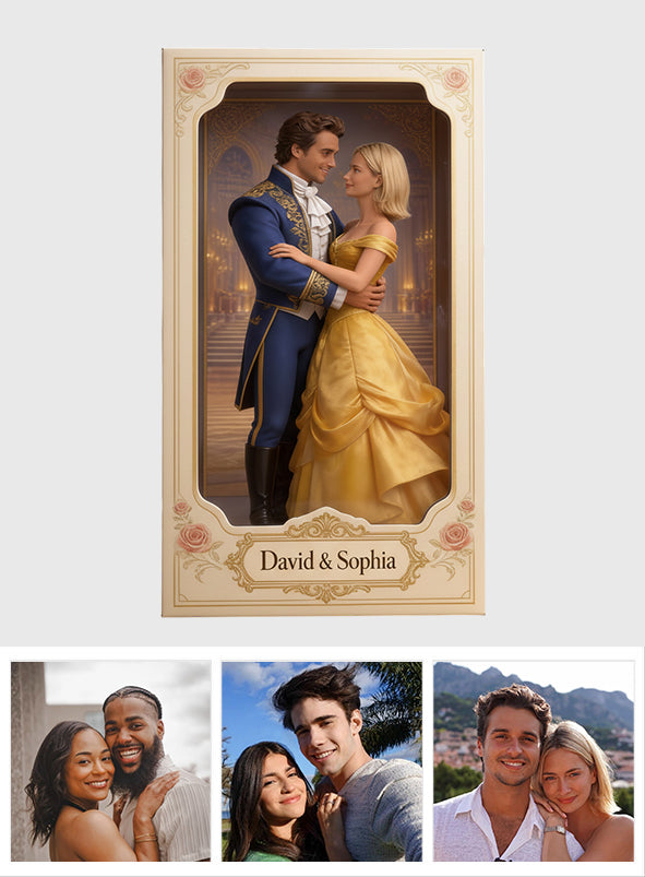 Custom Any Photo Perfect Gift For Couple - Personalized Beauty And The Beast Custom Shaped Acrylic Plaque