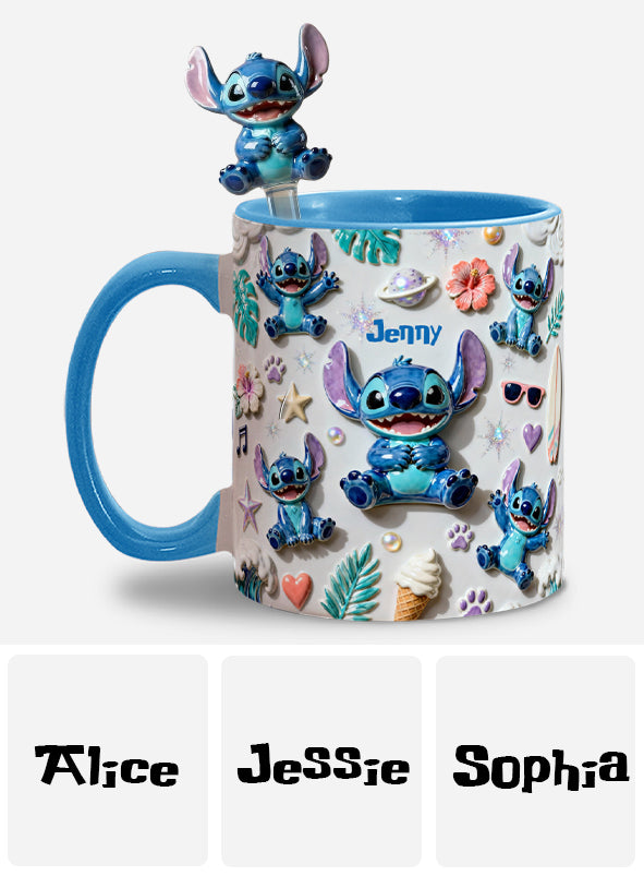 Ohana Means Family - Personalized Ohana Set Accent Mug with Acrylic Stirrers