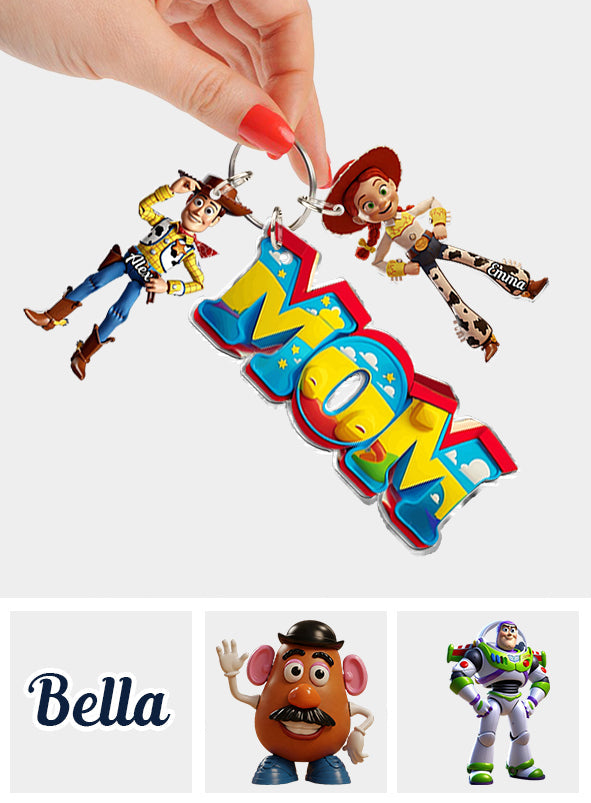 Mama Story - Personalized Movie For Kids Keychain with Charms
