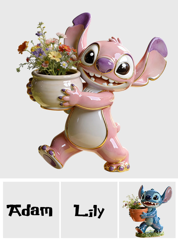 Ohana Means Family - Personalized Ohana Custom Shape Acrylic Flower Vase