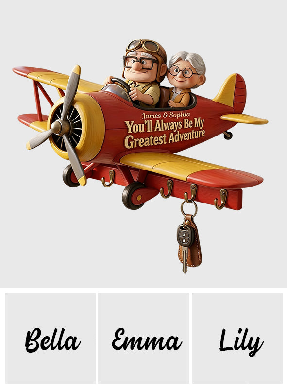 My Greatest Adventure - Personalized Up Movie Couple Custom Shaped Hanging Rack