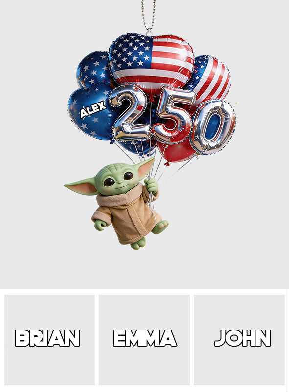Hanging Balloons Baby Cute 250 - Personalized The Force Transparent Car Ornament
