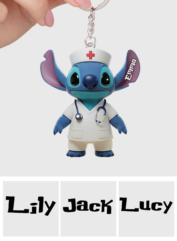 Ohana Nurse - Personalized Ohana Keychain
