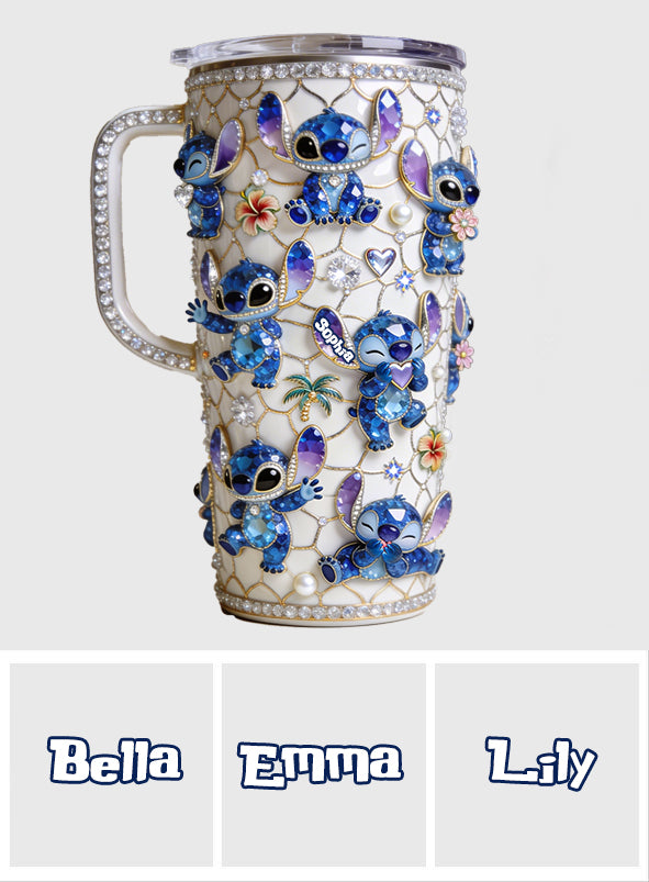 Ohana Means Family - Personalized Ohana Tumbler With Handle