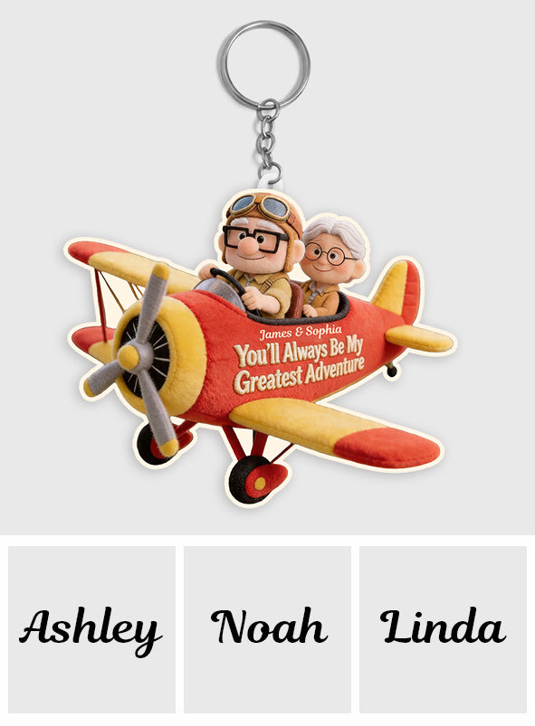 My Greatest Adventure - Personalized Up Movie Couple Plush Keychain