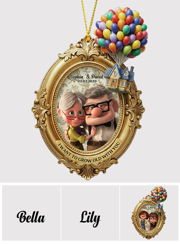 Grow Old With My Greatest Adventure - Personalized Couple Lenticular Ornament