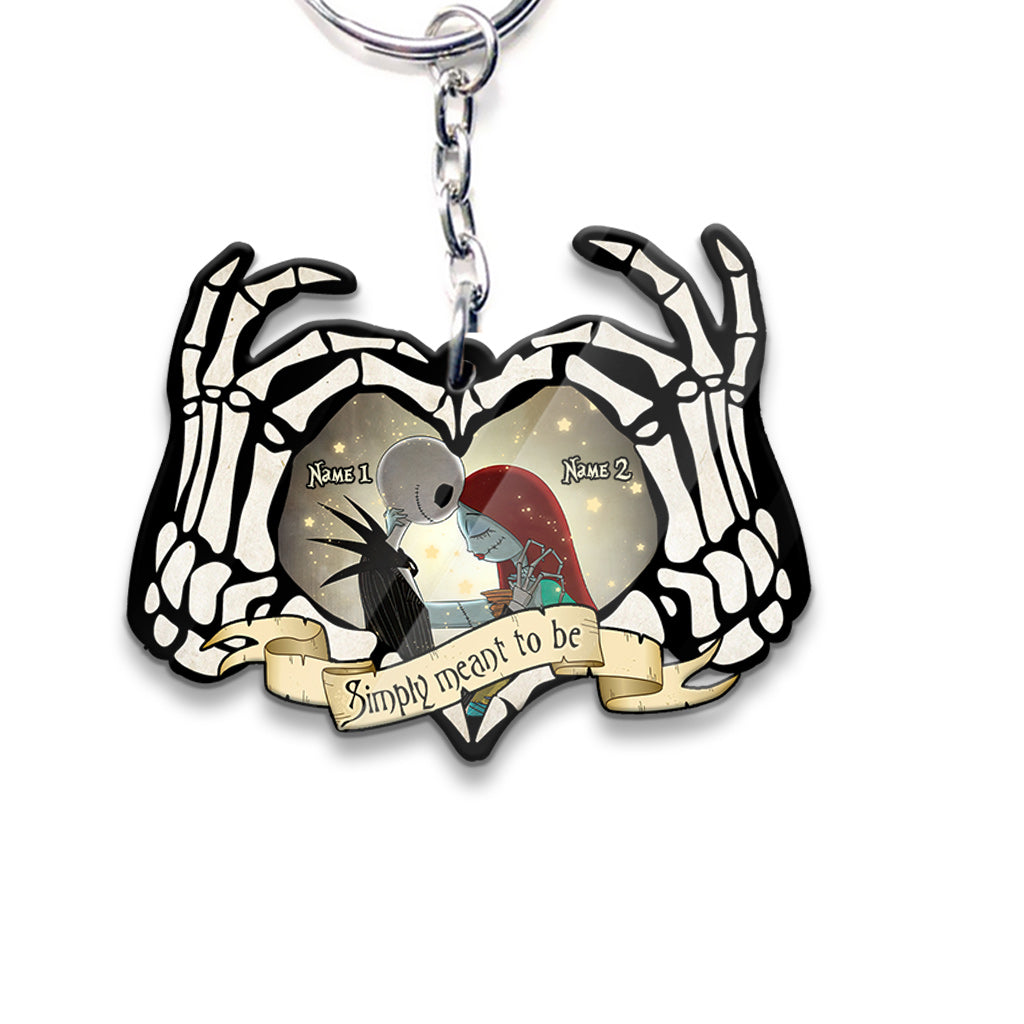 Simply Meant To Be - Personalized Nightmare Keychain (Printed On Both Sides)