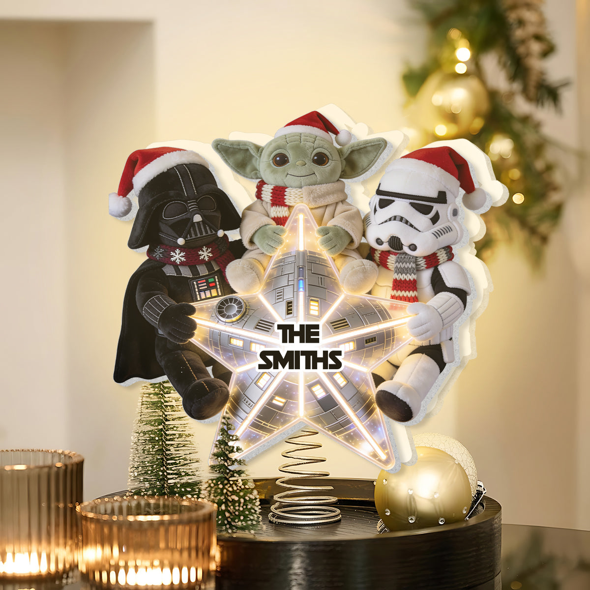The Magical Force Christmas Gift - Personalized The Force LED Light Tree Topper