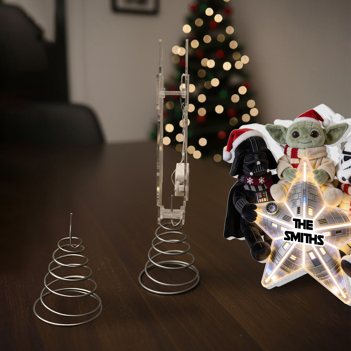 The Magical Force Christmas Gift - Personalized The Force LED Light Tree Topper