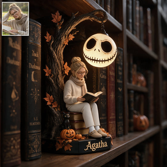 The Nightmare Reader - Personalized Nightmare Bookshelf Lamp