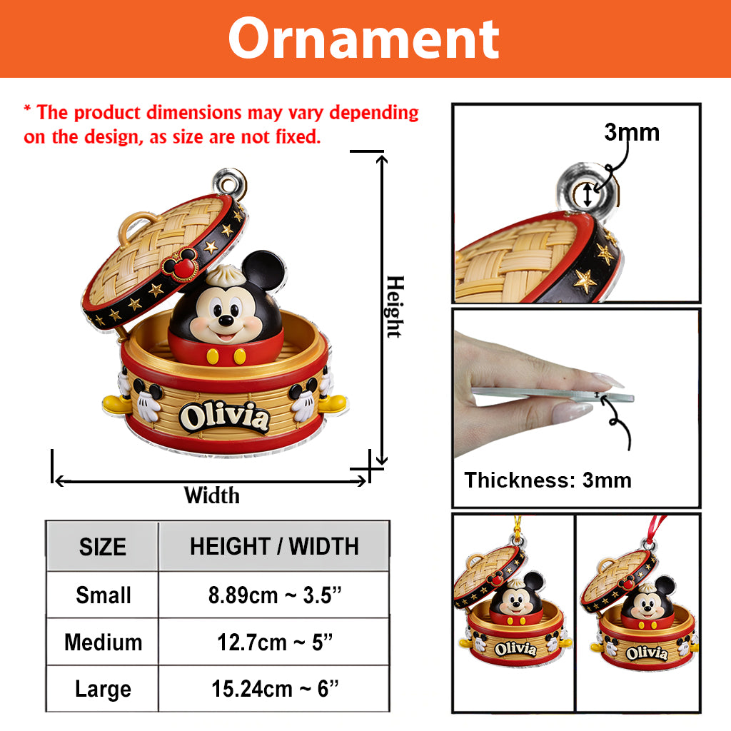 Magical Dumpling - Personalized Mouse Premium 3D Ornament