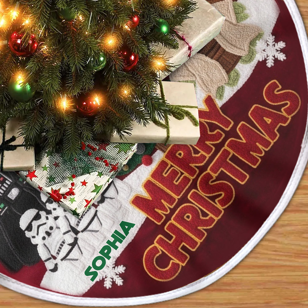 Merry Christmas - Personalized The Force Tree Skirt