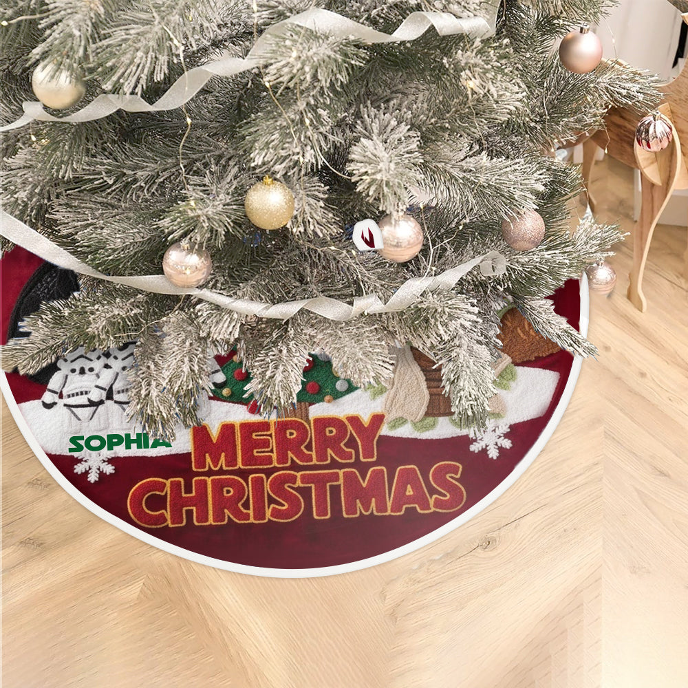 Merry Christmas - Personalized The Force Tree Skirt