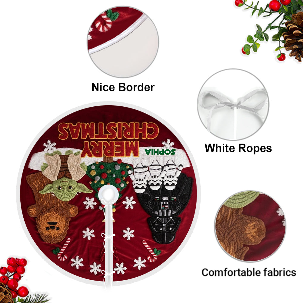 Merry Christmas - Personalized The Force Tree Skirt