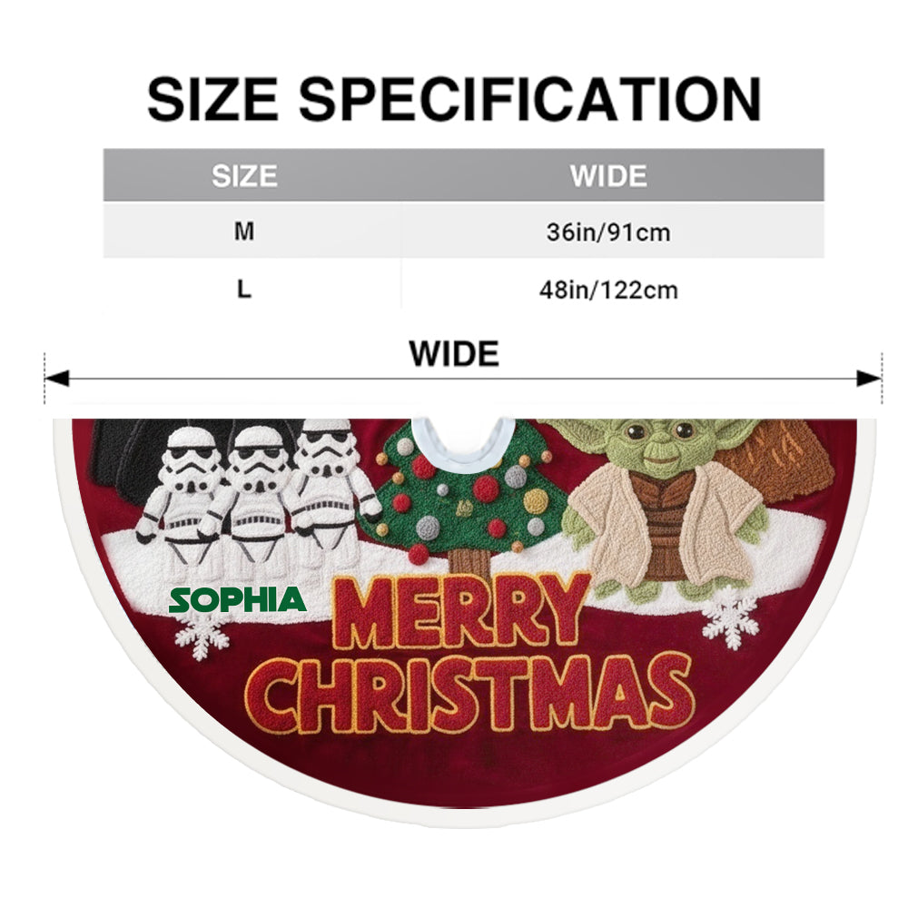 Merry Christmas - Personalized The Force Tree Skirt