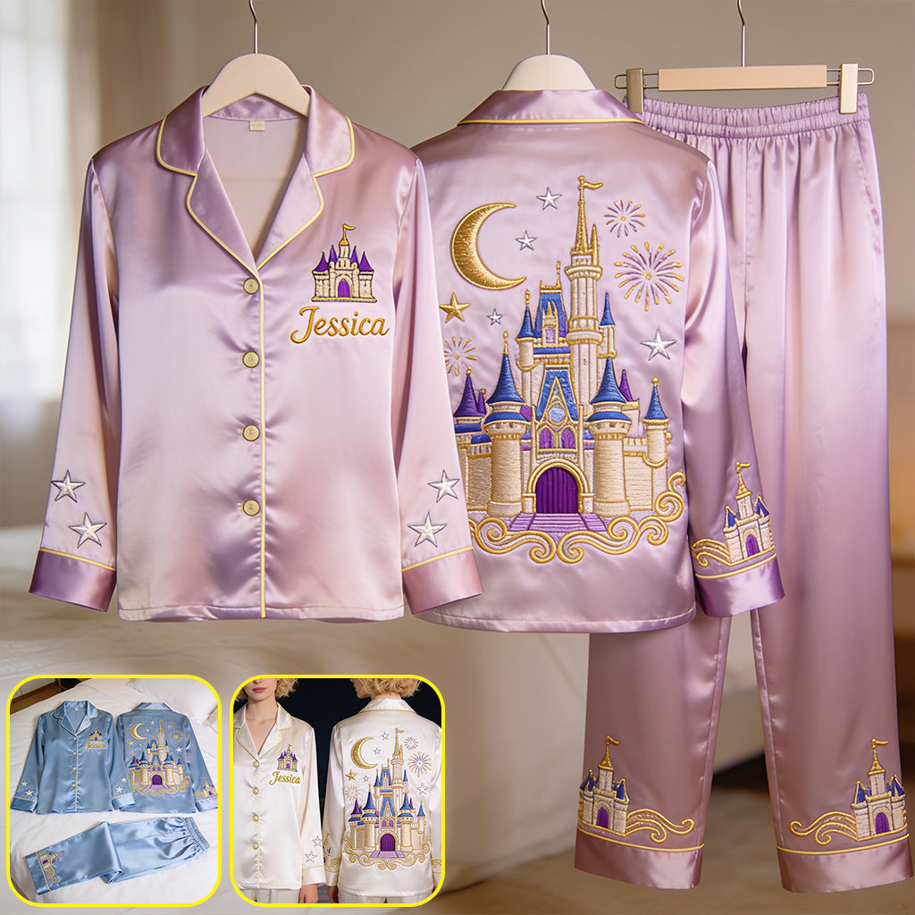 Believe In Magic - Personalized Dream Trip Button Down Pajamas