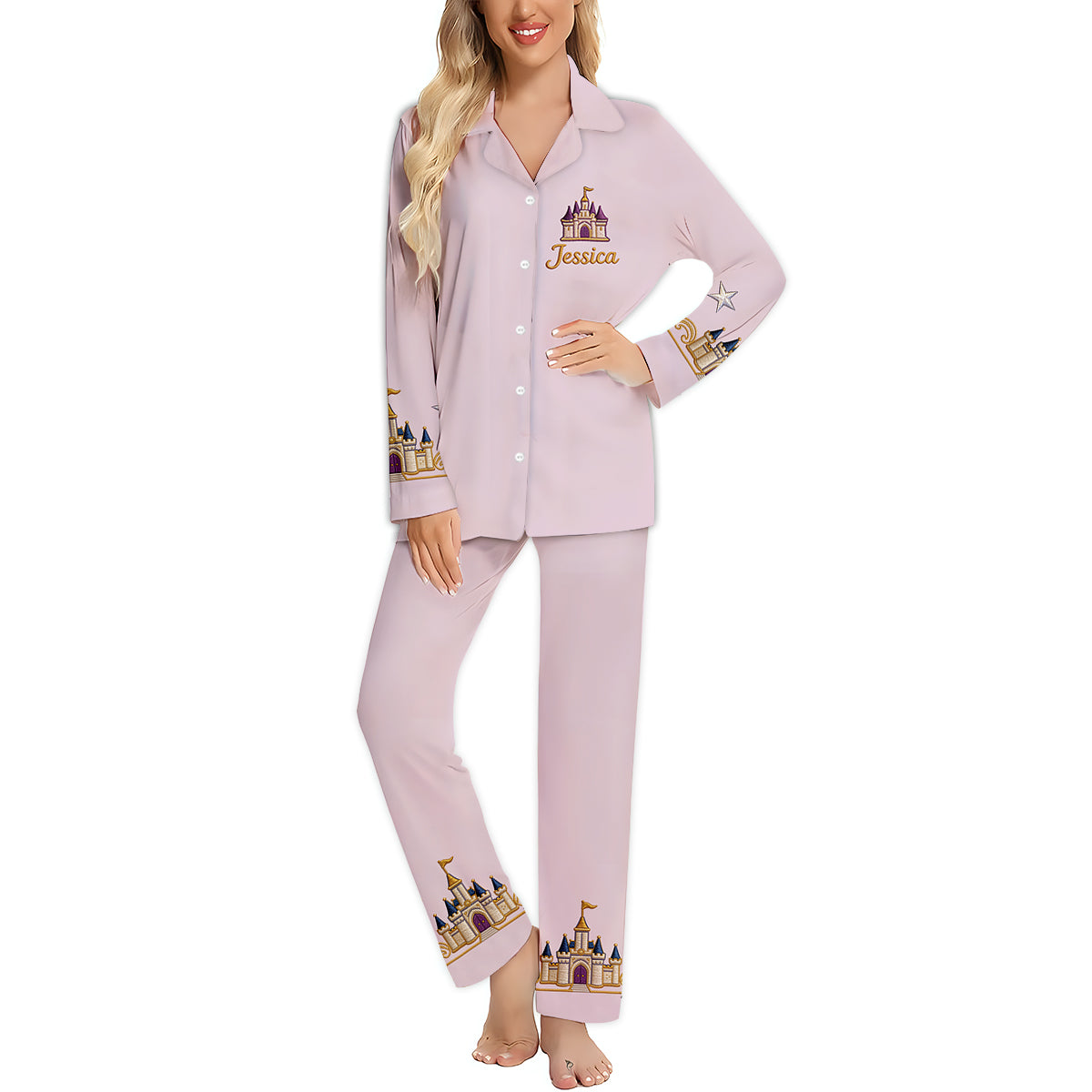 Believe In Magic - Personalized Dream Trip Button Down Pajamas