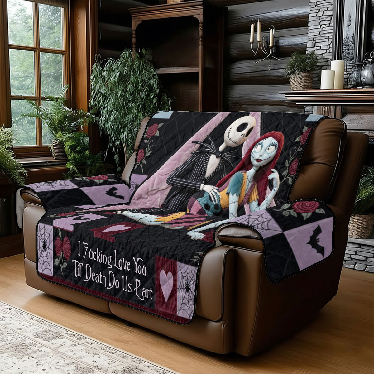 Gothic Romance - Personalized Nightmare Quilted Sofa/Couch Cover