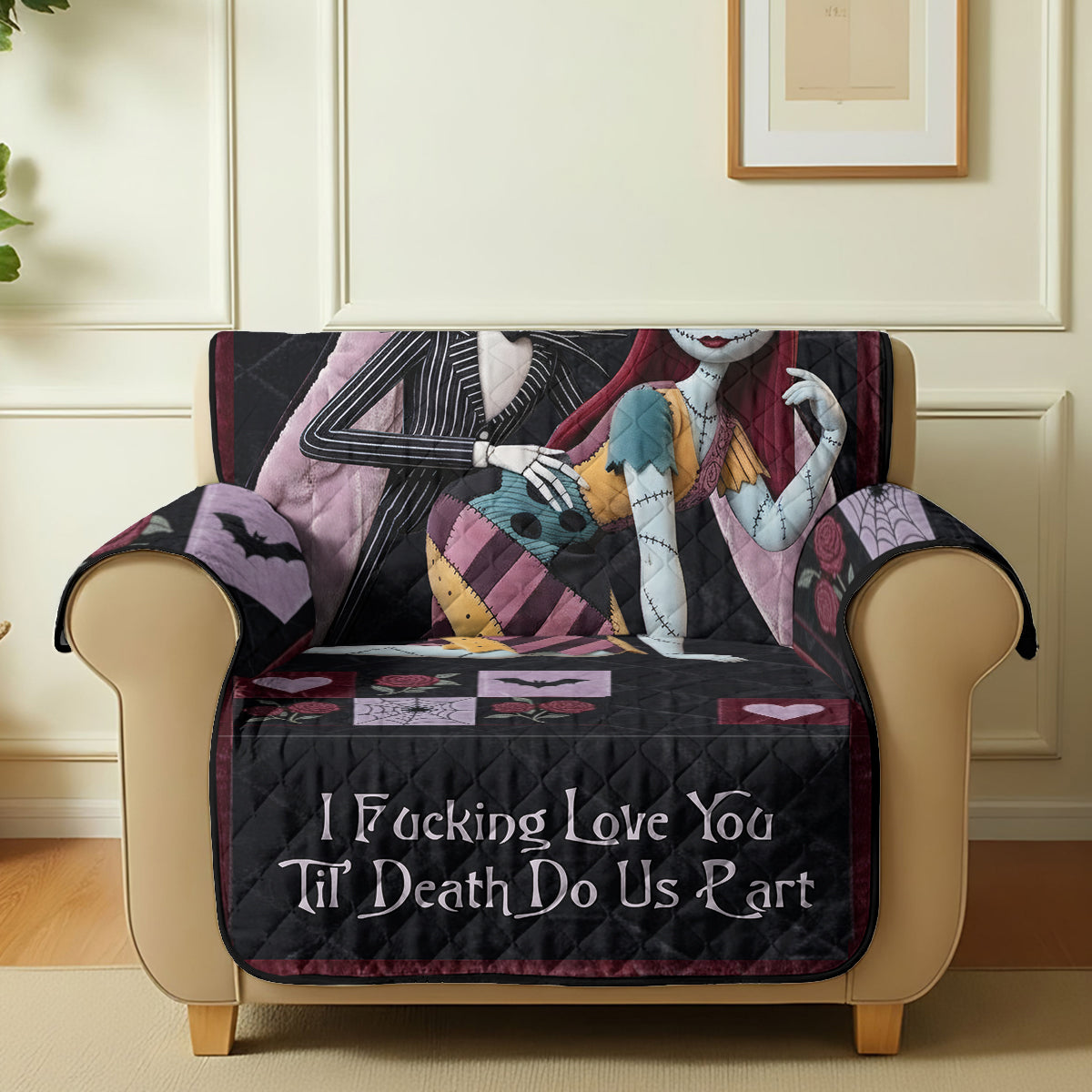 Gothic Romance - Personalized Nightmare Quilted Sofa/Couch Cover