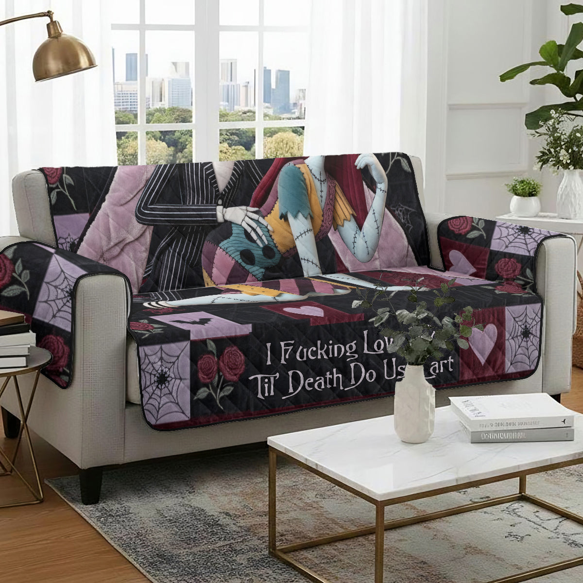Gothic Romance - Personalized Nightmare Quilted Sofa/Couch Cover