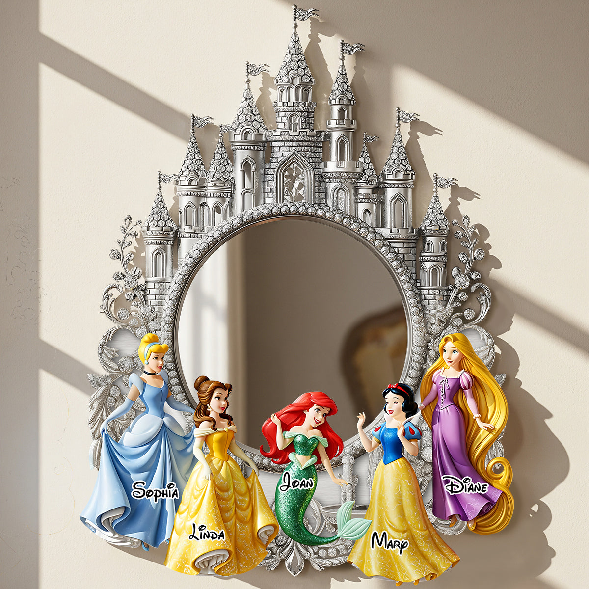 Magical Princess Castle - Personalized Mouse Wall Hanging Mirror