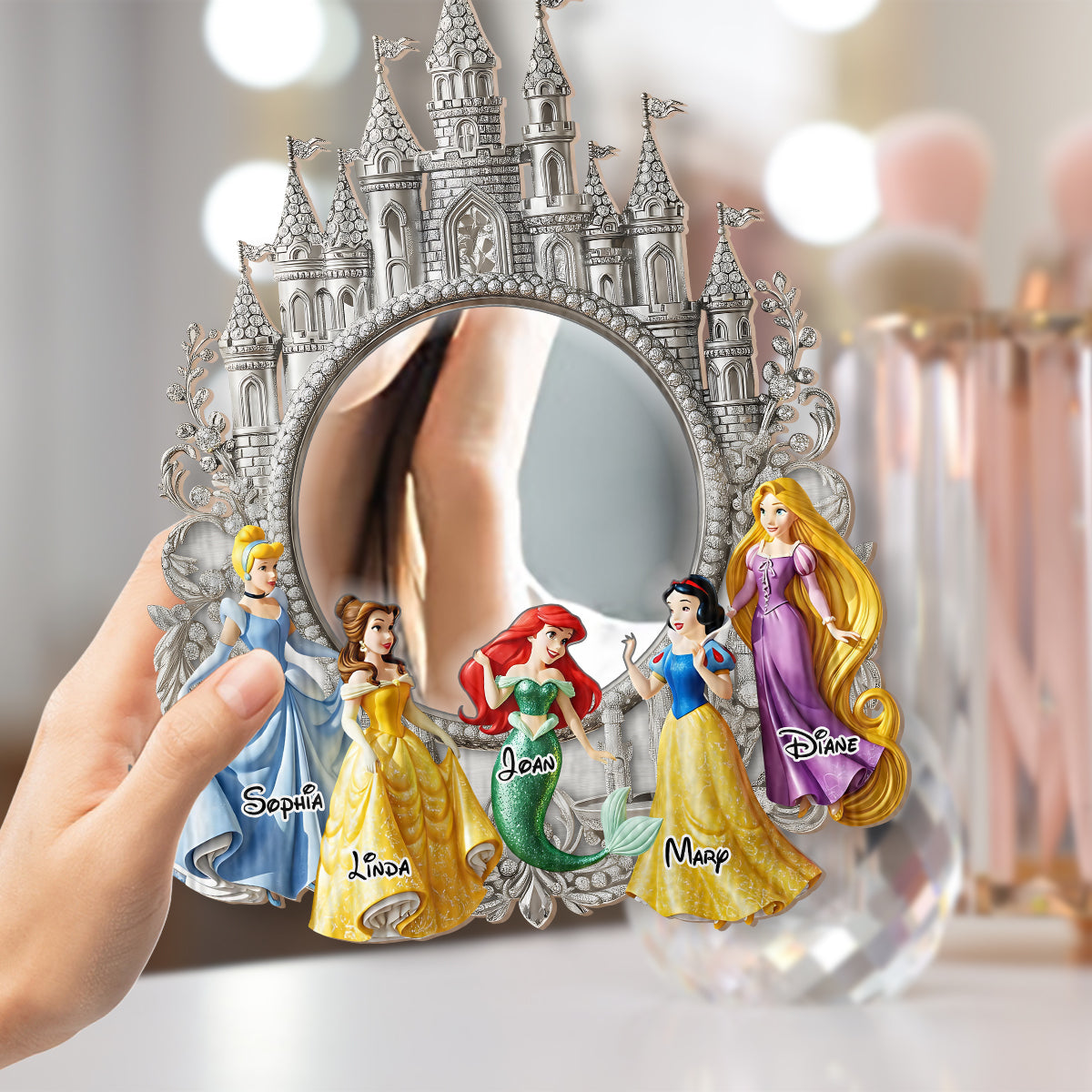 Magical Princess Castle - Personalized Mouse Wall Hanging Mirror