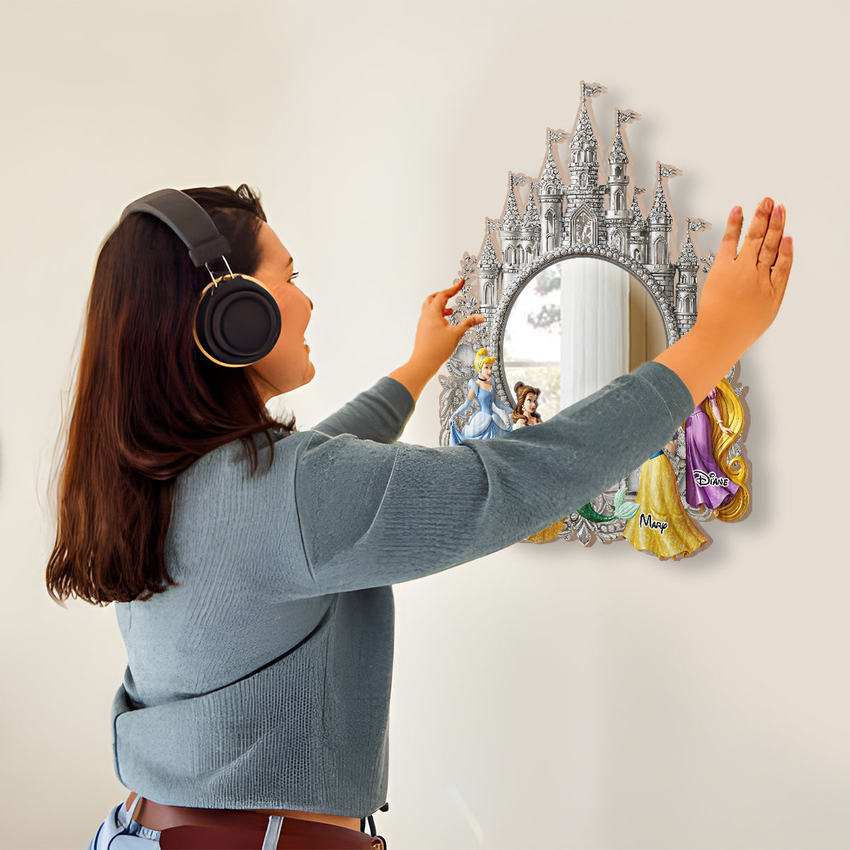 Magical Princess Castle - Personalized Mouse Wall Hanging Mirror