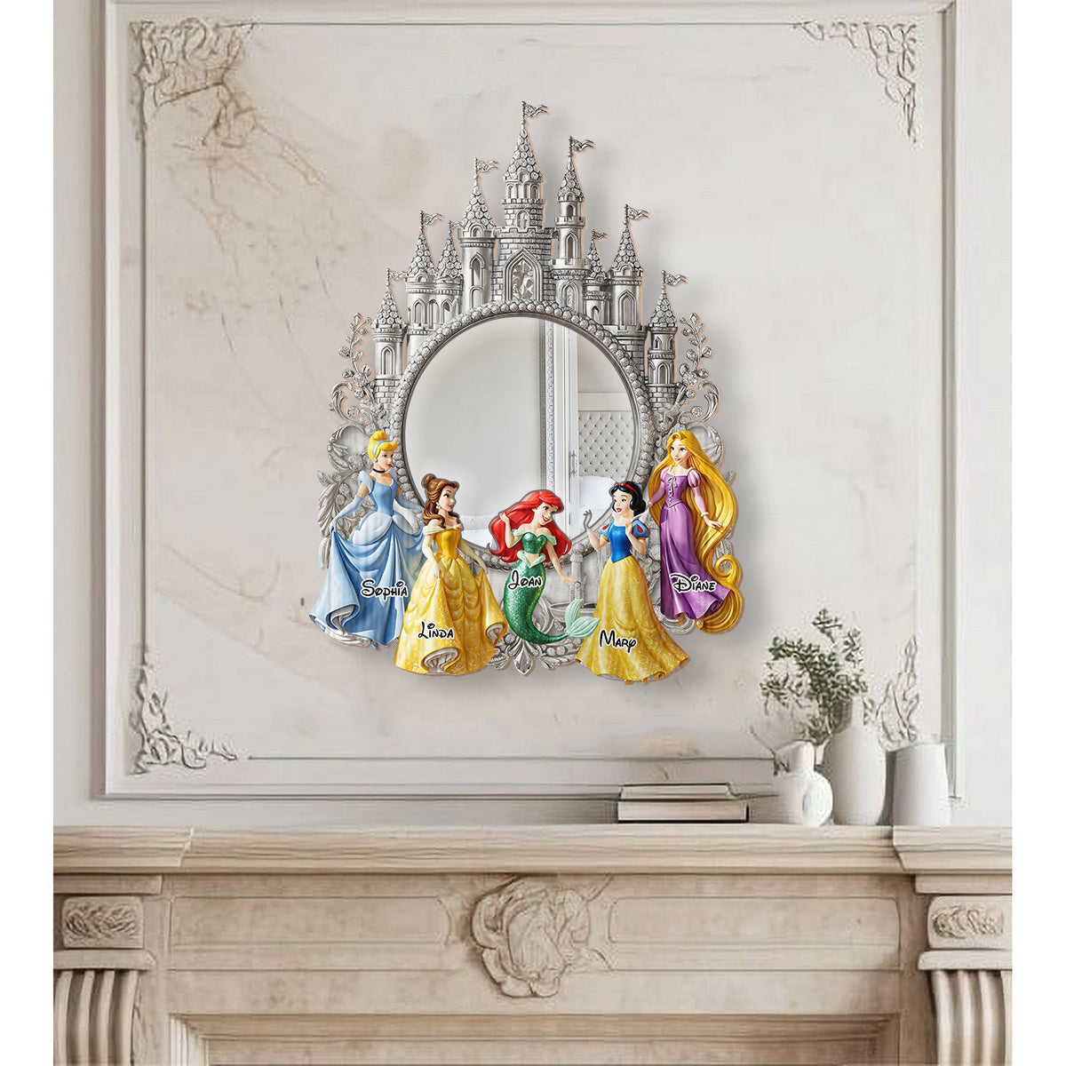 Magical Princess Castle - Personalized Mouse Wall Hanging Mirror