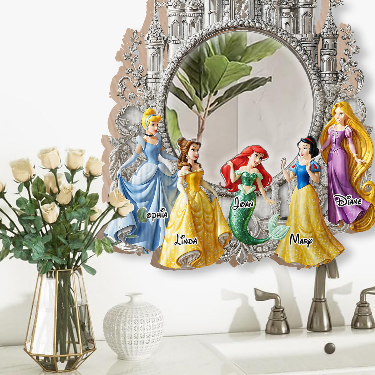 Magical Princess Castle - Personalized Mouse Wall Hanging Mirror