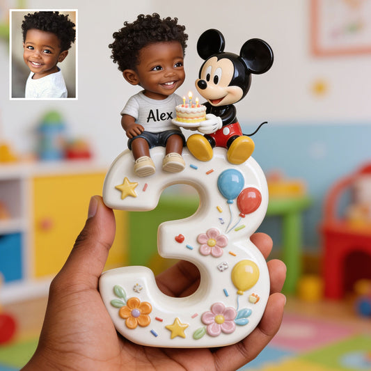 Magical Birthday - Personalized Mouse 3D Plaque