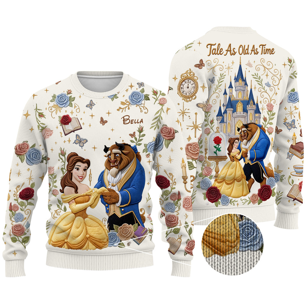 Tale As Old As Time - Personalized Beauty And The Beast Cardigan Sweater