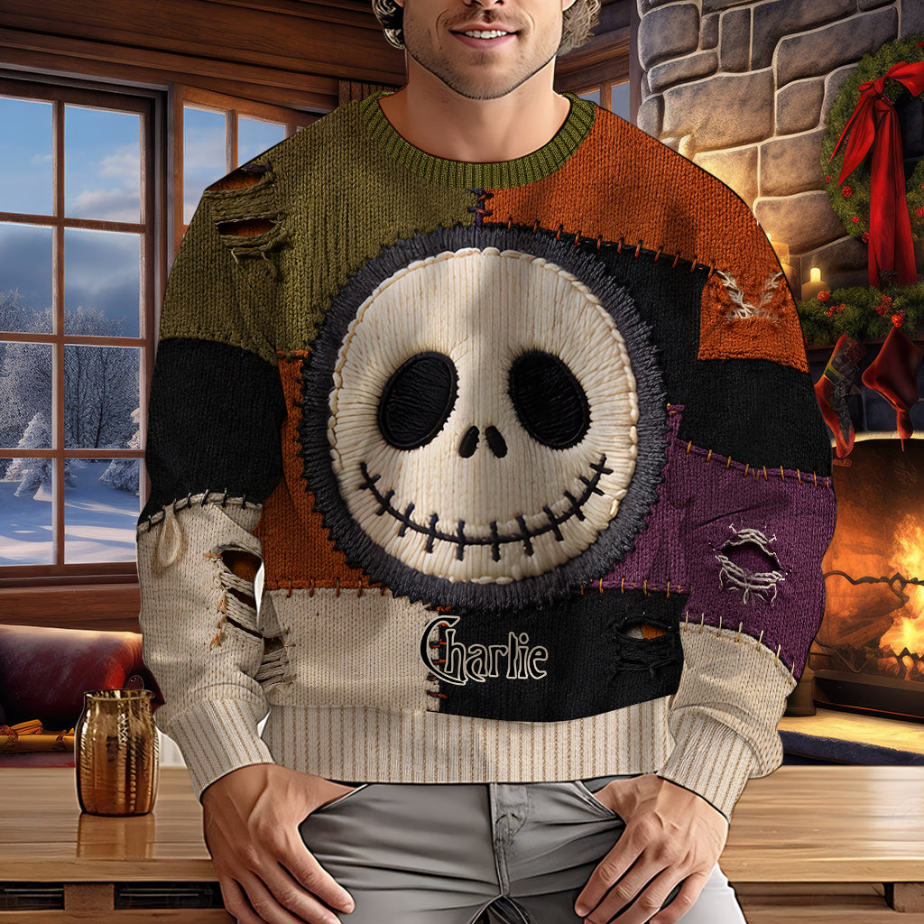 Skeleton - Personalized Nightmare Ugly Sweater