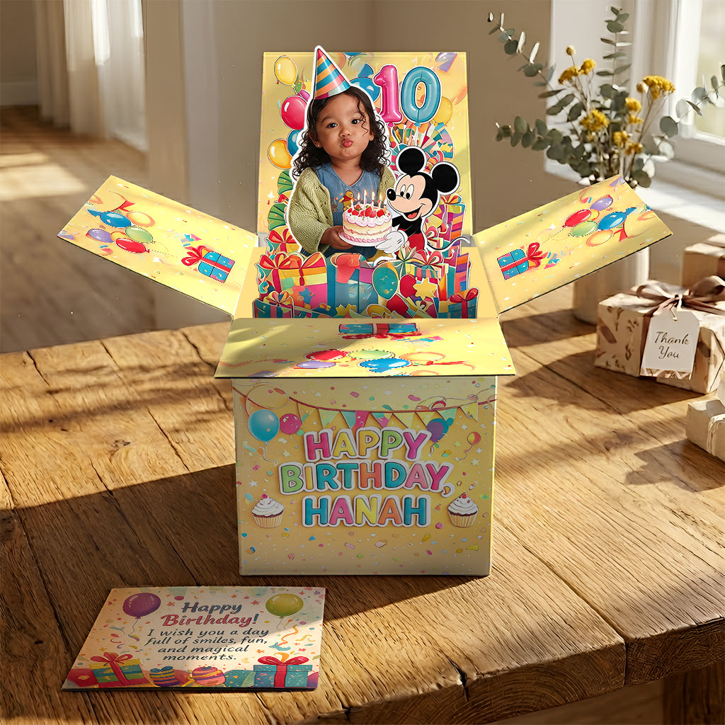 Custom Any Photo - Personalized Mouse Pop Up Box Card