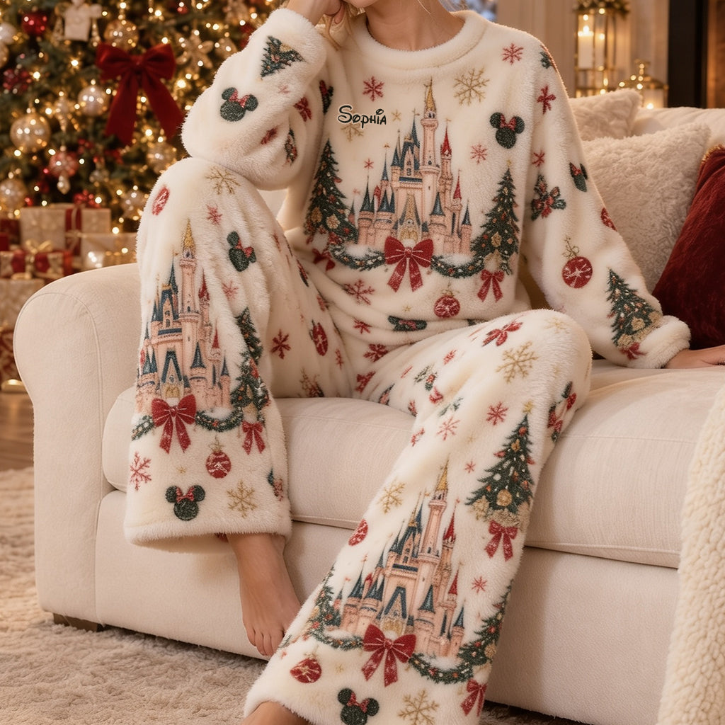 Merry Christmas - Personalized Dream Trip Fleece Lounge Set