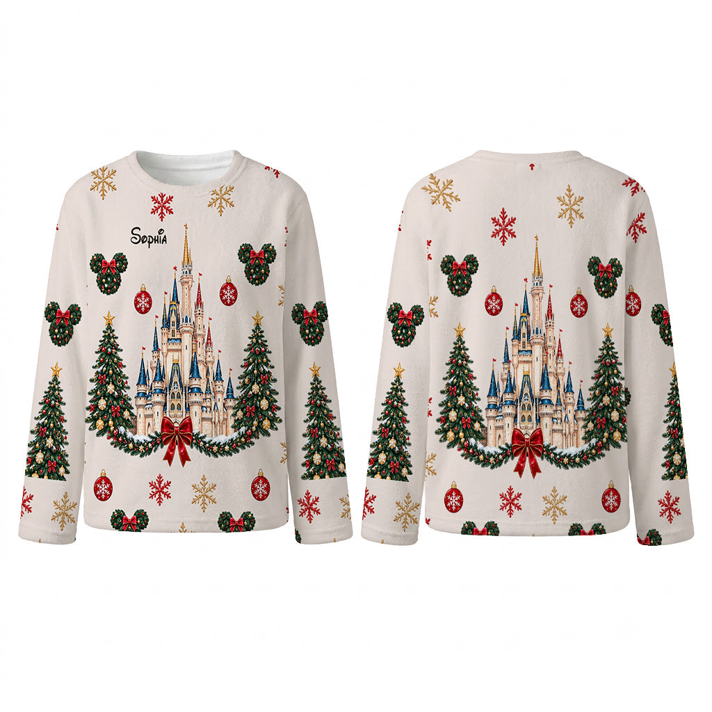 Merry Christmas - Personalized Dream Trip Fleece Lounge Set