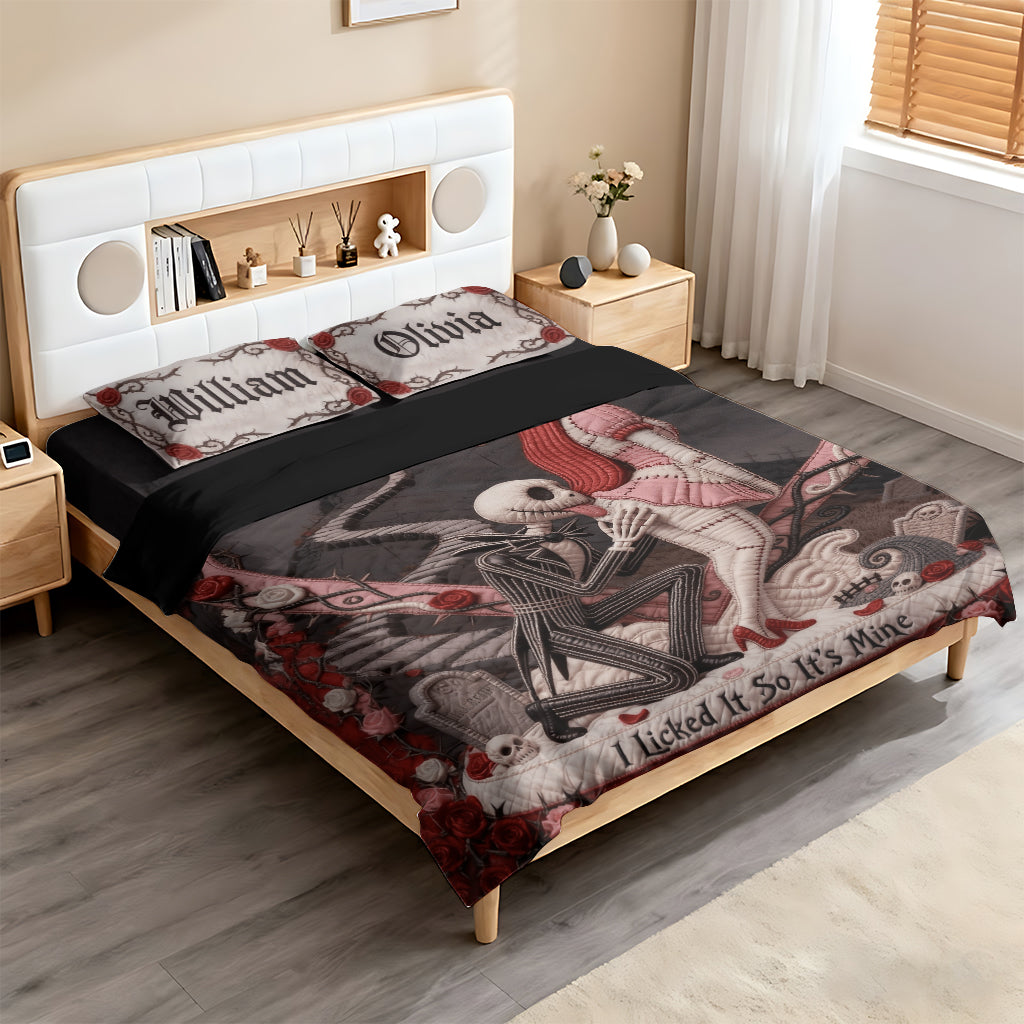 I Licked It So It's Mine - Personalized Nightmare Bedding Set