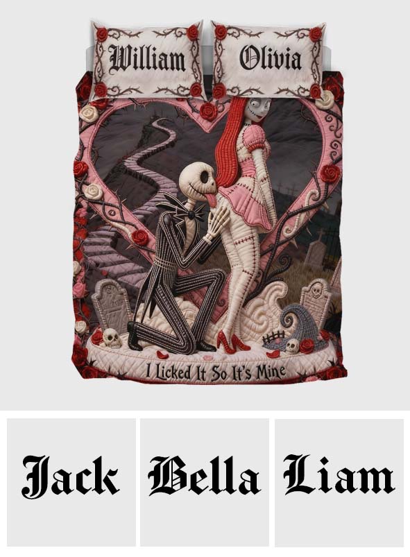 I Licked It So It's Mine - Personalized Nightmare Bedding Set