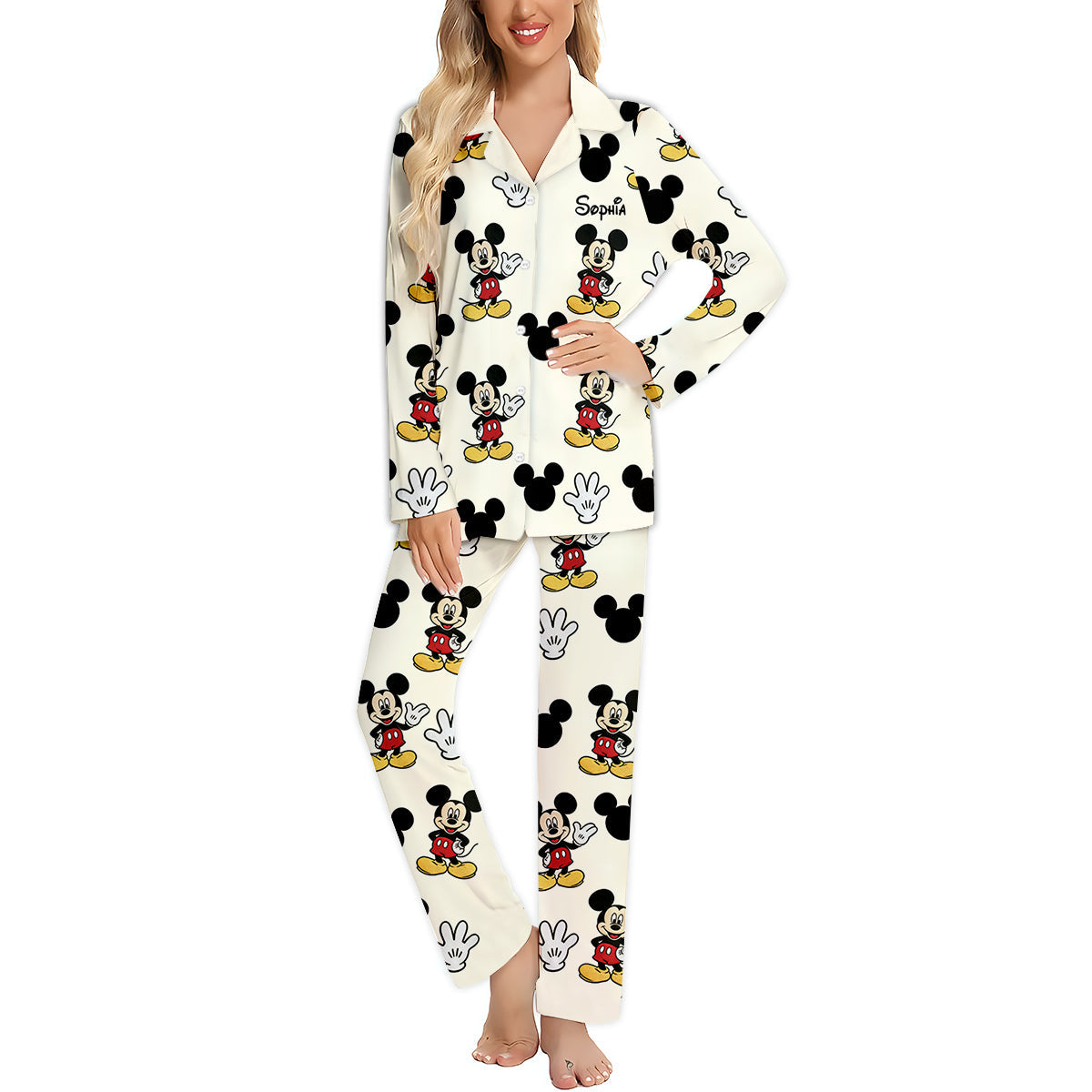 Friends - Personalized Mouse Button Down Pajamas